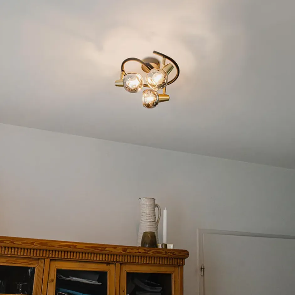 Qazqa richtbare spot vidro goudkleurig e14