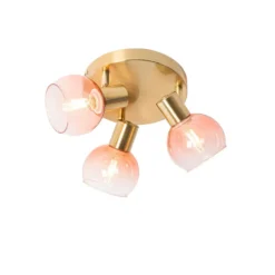 Qazqa richtbare spot vidro roze e14