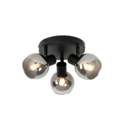 Qazqa richtbare spot vidro zwart e14