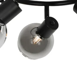 Qazqa richtbare spot vidro zwart e14