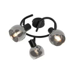 Qazqa richtbare spot vidro zwart e14
