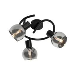 Qazqa richtbare spot vidro zwart e14