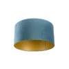 Qazqa rond cilinder velours blauw