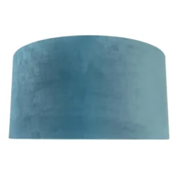 Qazqa rond cilinder velours blauw