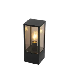 Qazqa sokkellamp charlois zwart e27