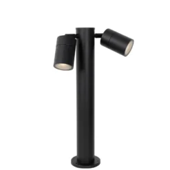 Qazqa sokkellamp duo zwart gu10