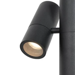 Qazqa sokkellamp duo zwart gu10