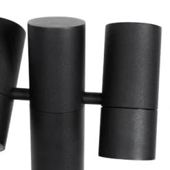 Qazqa sokkellamp duo zwart gu10
