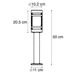 Qazqa sokkellamp gleam zwart e27