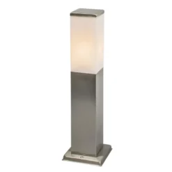 Qazqa sokkellamp malios zilverkleurig e27