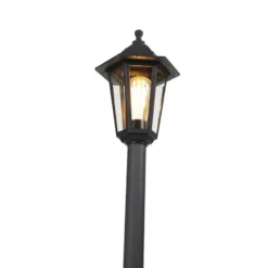 Qazqa sokkellamp new haven zwart e27
