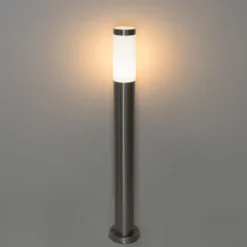 Qazqa sokkellamp rox zilverkleurig e27