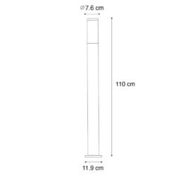 Qazqa sokkellamp rox zwart e27