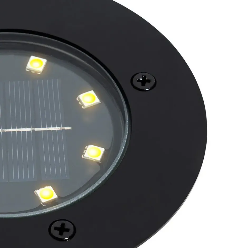 Qazqa solar grondspot terry zwart geïntegreerde led