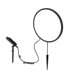 Qazqa solar lamp adalind zwart geïntegreerde led