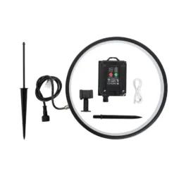 Qazqa solar lamp adalind zwart geïntegreerde led