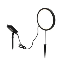 Qazqa solar lamp adalind zwart geïntegreerde led