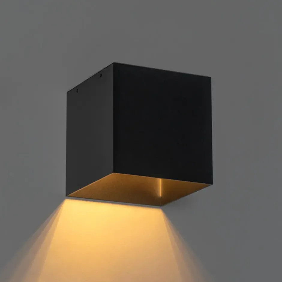 Qazqa solar lamp charlotte zwart geïntegreerde led