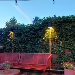 Qazqa solar lamp charlotte zwart geïntegreerde led
