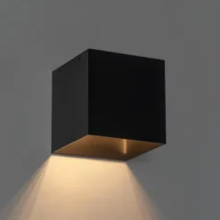 Qazqa solar lamp charlotte zwart geïntegreerde led
