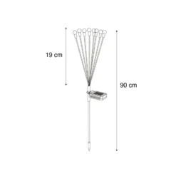 Qazqa solar lamp firefly zwart geïntegreerde led