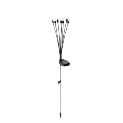 Qazqa solar lamp firefly zwart geïntegreerde led