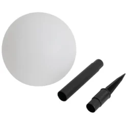 Qazqa solar lamp ludger wit geïntegreerde led