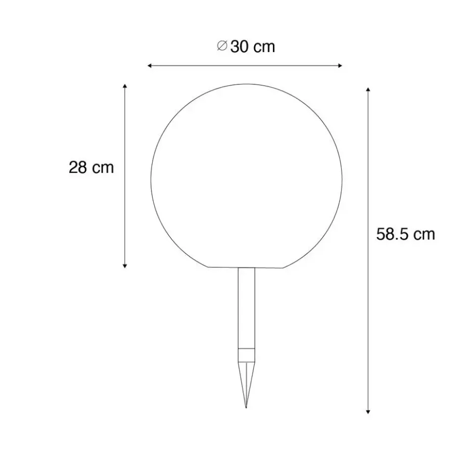 Qazqa solar lamp ludger wit geïntegreerde led
