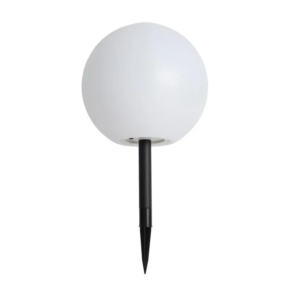 Qazqa solar lamp ludger wit geïntegreerde led