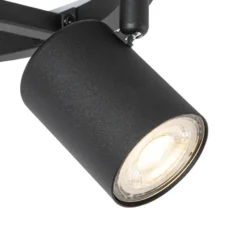 Qazqa spot back up zwart geïntegreerde led