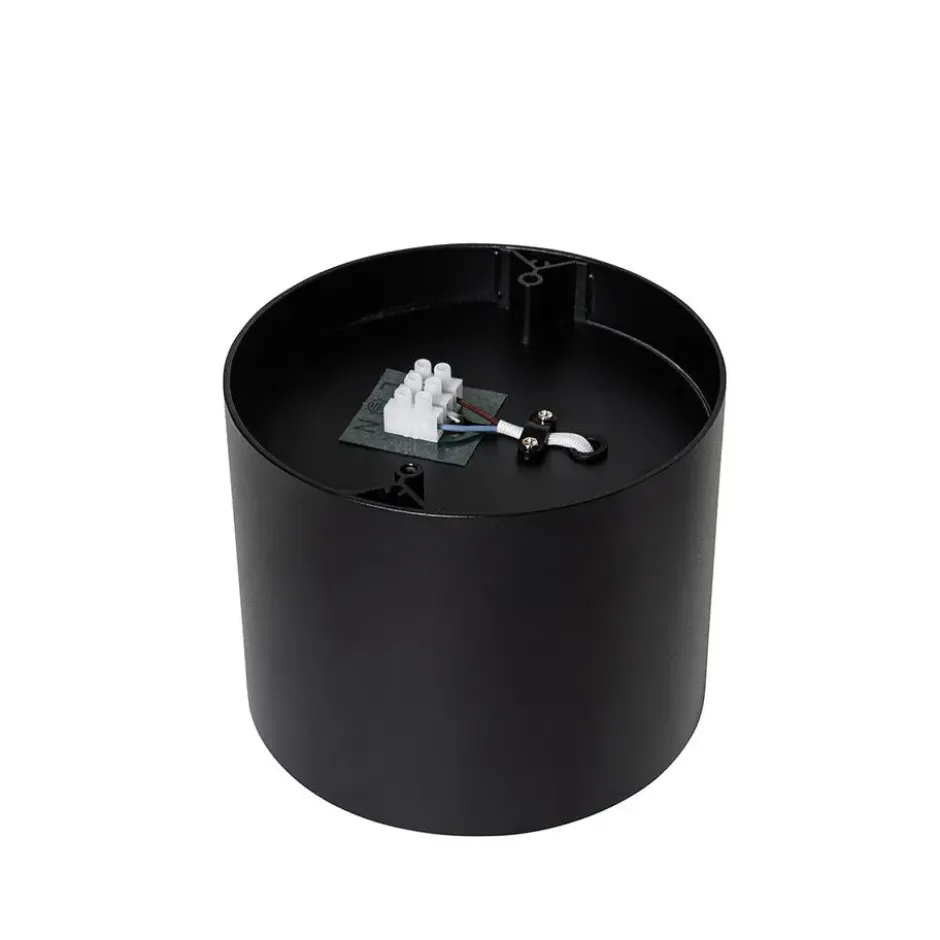 Qazqa spot rondoo up zwart gu10