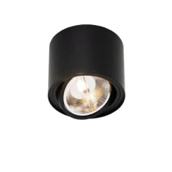 Qazqa spot rondoo up zwart gu10