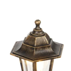 Qazqa staande buitenlamp new haven goudkleurig e27