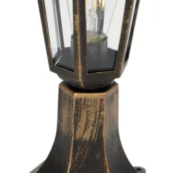 Qazqa staande buitenlamp new haven goudkleurig e27