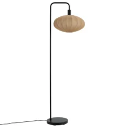 Qazqa staande lamp met kap bida zwart e27