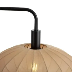 Qazqa staande lamp met kap bida zwart e27
