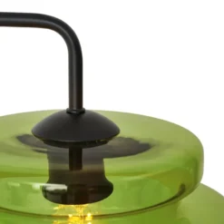Qazqa staande lamp met kap denise groen e27