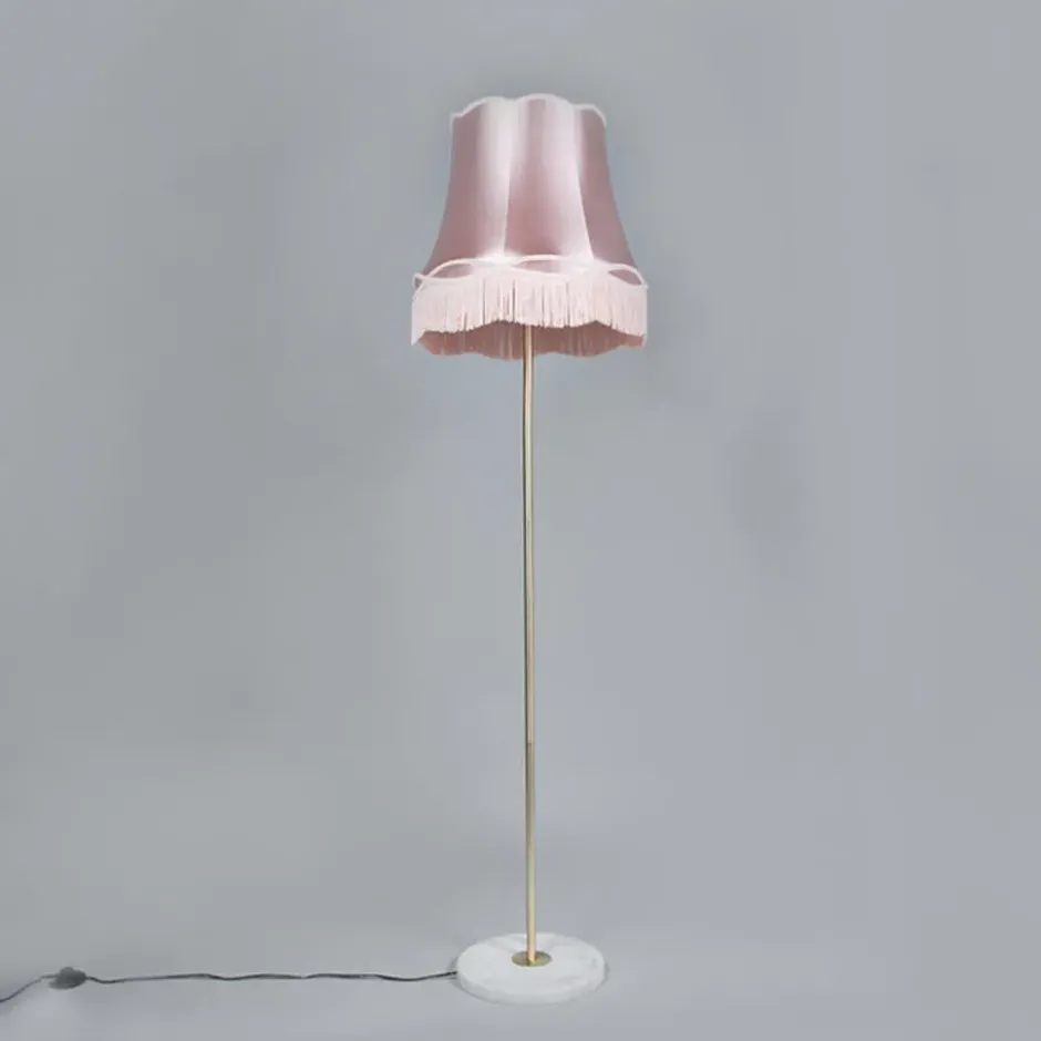 Qazqa staande lamp met kap kaso roze e27