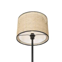 Qazqa staande lamp met kap kata beige e27
