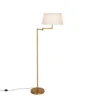 Qazqa staande lamp met kap ladas bronskleurig e27