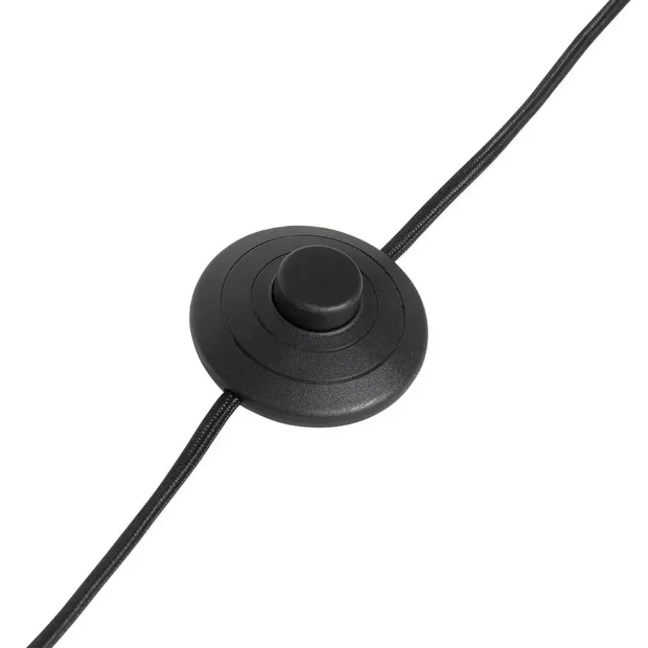 Qazqa staande lamp met kap ladas bronskleurig e27