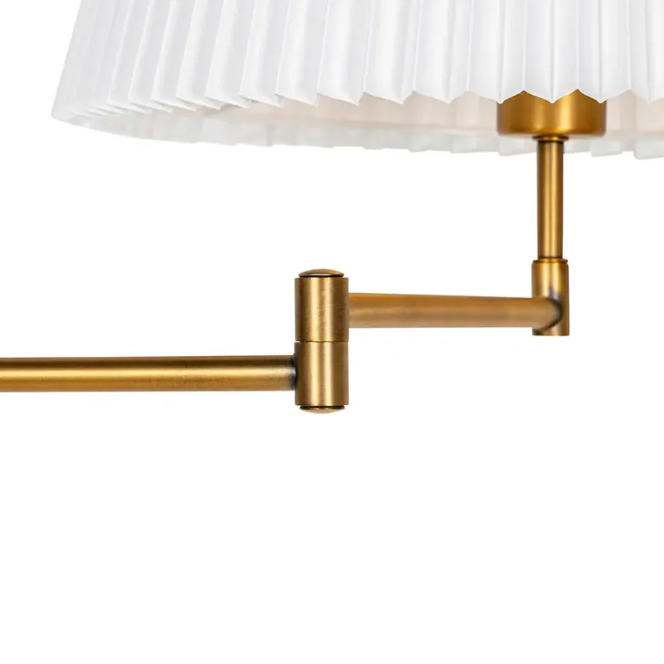 Qazqa staande lamp met kap ladas bronskleurig e27