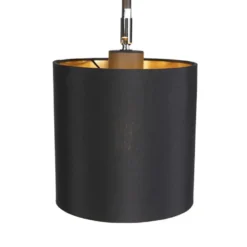 Qazqa staande lamp met kap lofty zwart e27