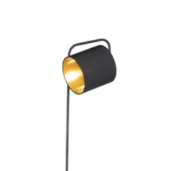 Qazqa staande lamp met kap lofty zwart e27