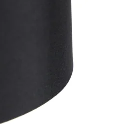 Qazqa staande lamp met kap lofty zwart e27