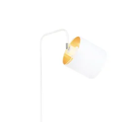 Qazqa staande lamp met kap lofty wit e27