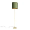 Qazqa staande lamp met kap simplo groen e27