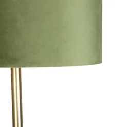 Qazqa staande lamp met kap simplo groen e27