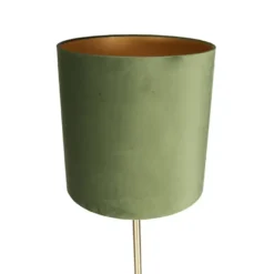 Qazqa staande lamp met kap simplo groen e27