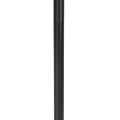 Qazqa staande lamp met kap simplo stof zwart e27